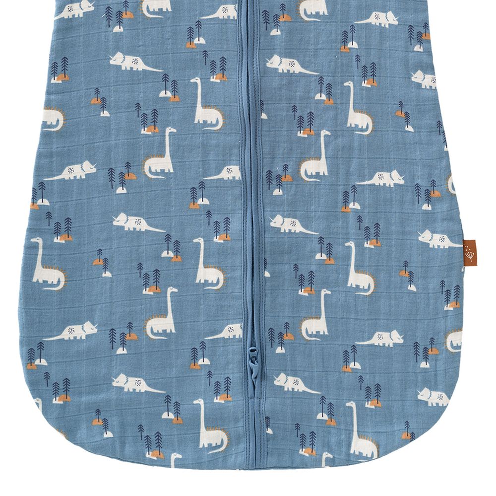 فريسك - كيس نوم قماش (شاش) طبقتين - ديناصور - أزرق
