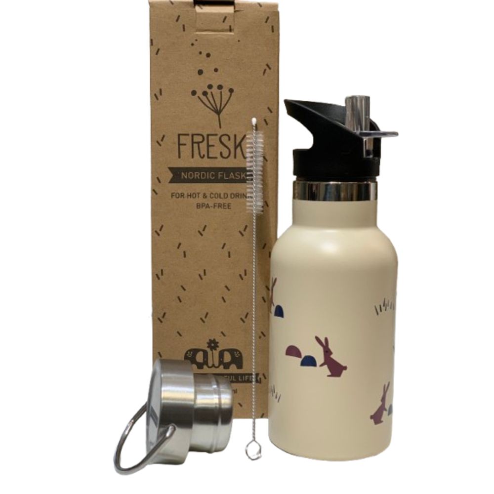 فريسكِ - زمزمية مياه معزولة - صدفة أرنب - غطائين - 350 مل