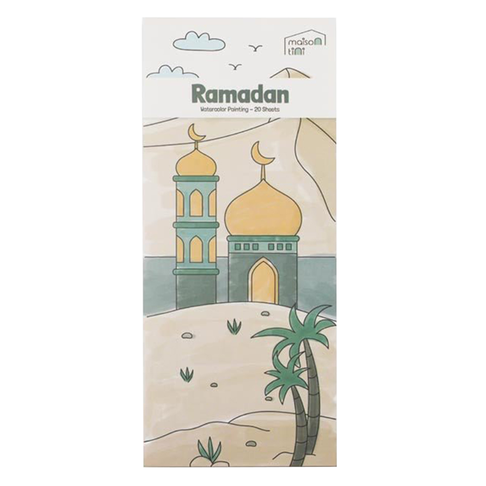 Maison Tini Islamic Watercolor Painting Set - 20 Sheets