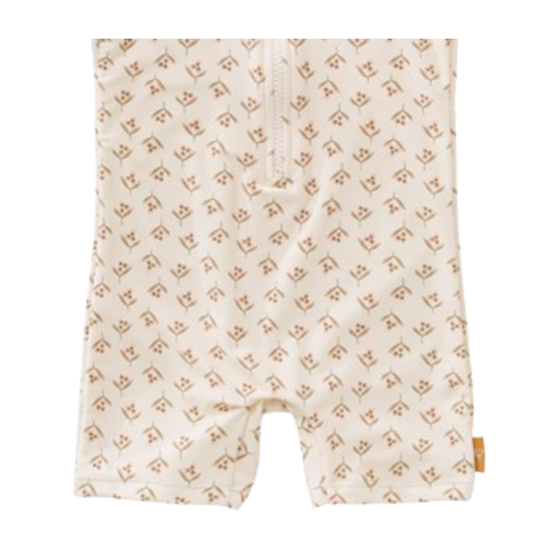 فريسك - بدلة سباحة مقاومة للأشعة فوق البنفسجية للبنات - زيتون - بيج