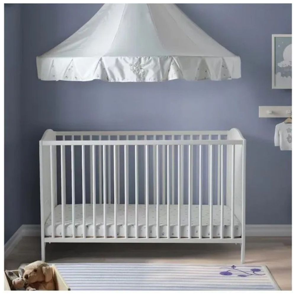 Bumble & Bird 3-in-1 Basic Wooden Cot Bed & Toddler Sofa - White