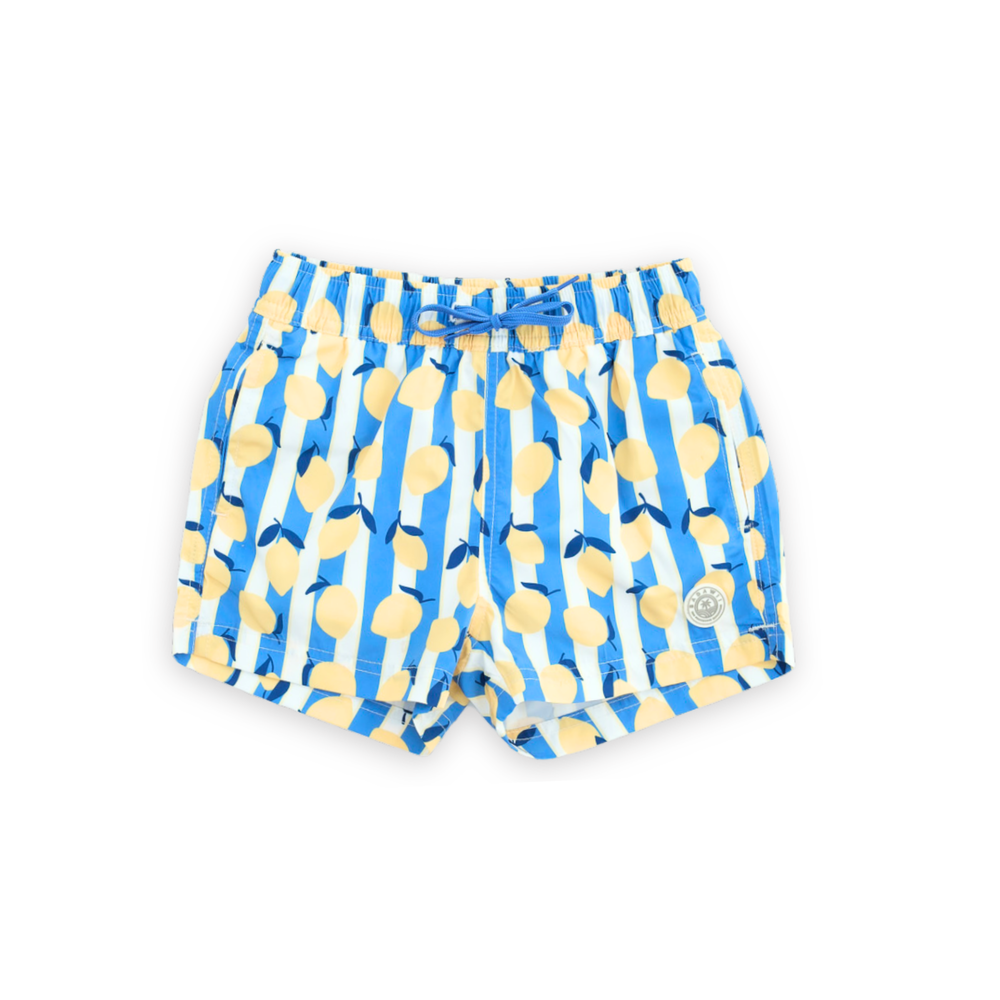 Badawii Beachwear - Boy's Swim Shorts - Limoncello Stripes