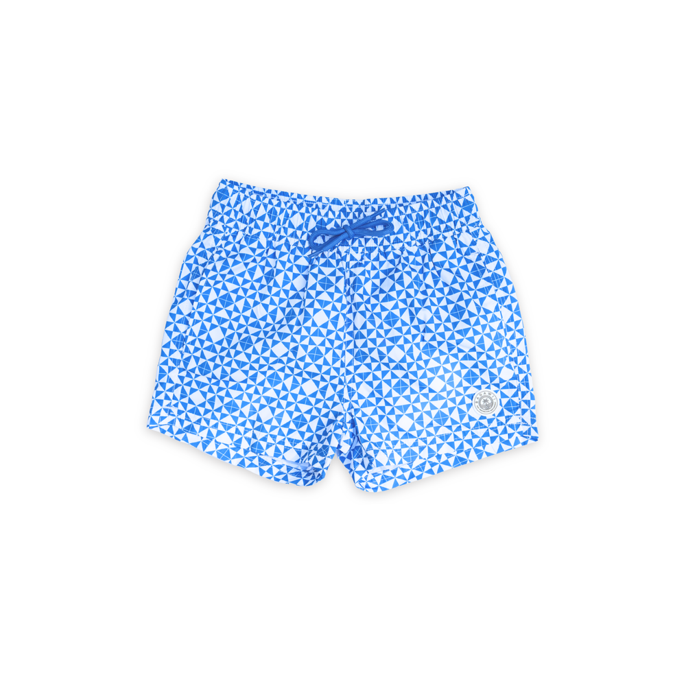 Badawii Beachwear - Boy's Swim Shorts - Mediterranean Tiles