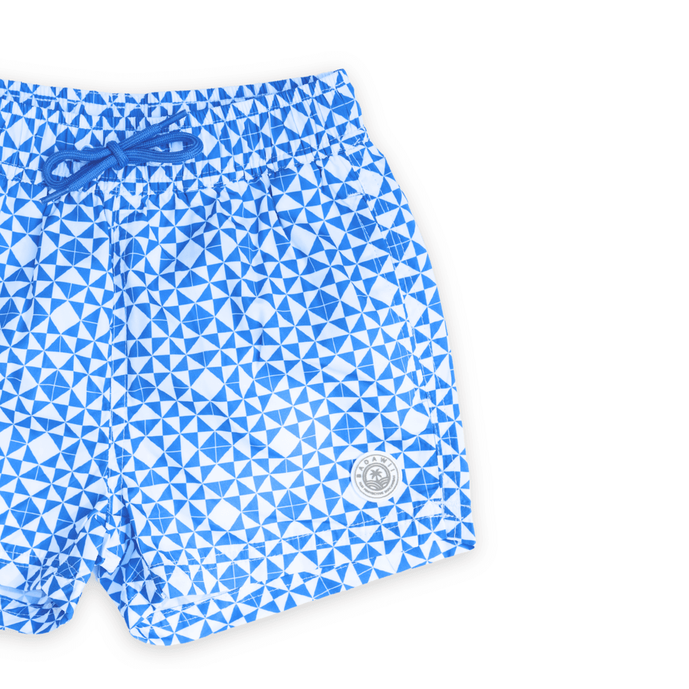 Badawii Beachwear - Boy's Swim Shorts - Mediterranean Tiles