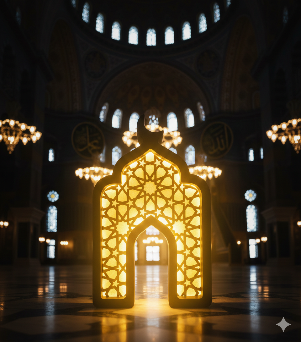 Mindset - Ramadan Table Decor Lamp - Black/Gold