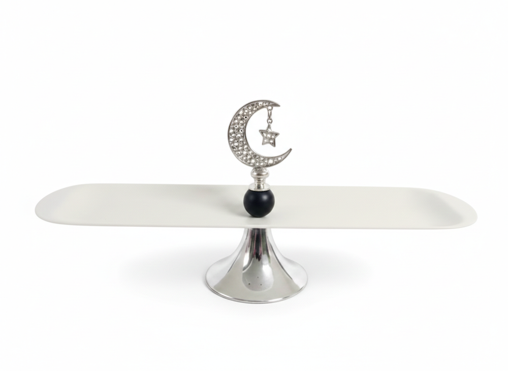 صينية فواكه مجففة من مايندست - مون - أبيض/أسود/فضي