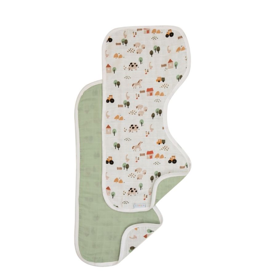 أول فور إيلا - قماش تجشؤ قابل للقلب - مزرعة ريفية - قطعتان