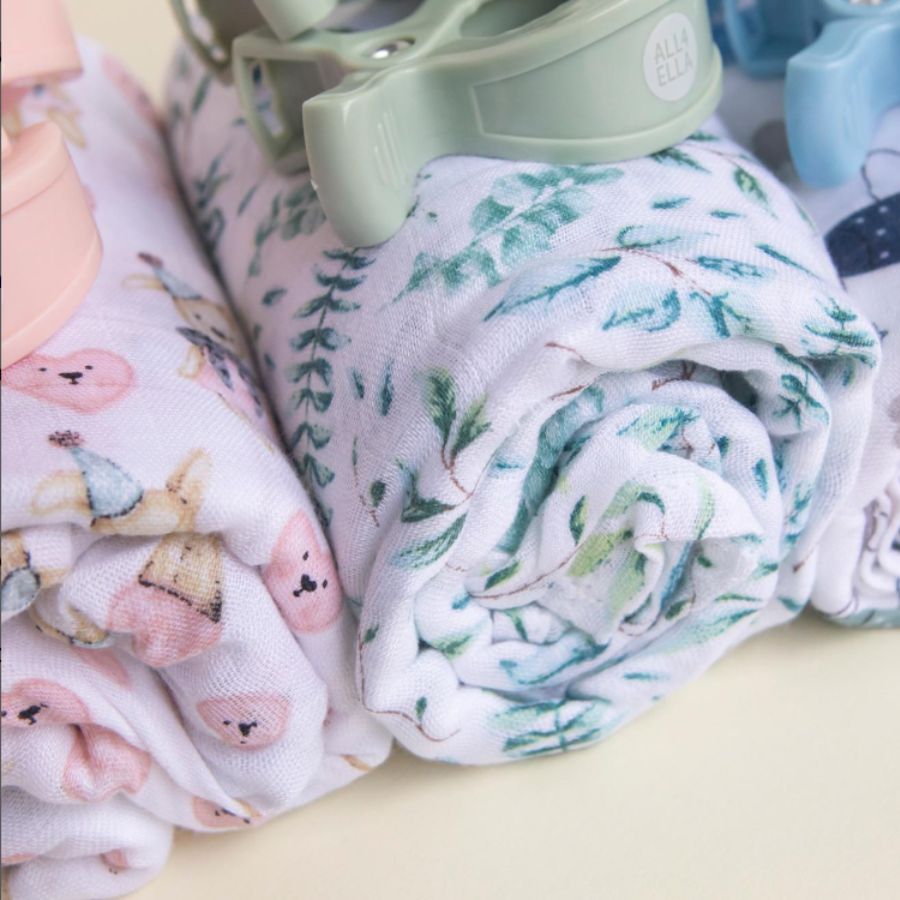 All4Ella - Bamboo and 2 Pram Peg Box Set - Ice Creams Teddy