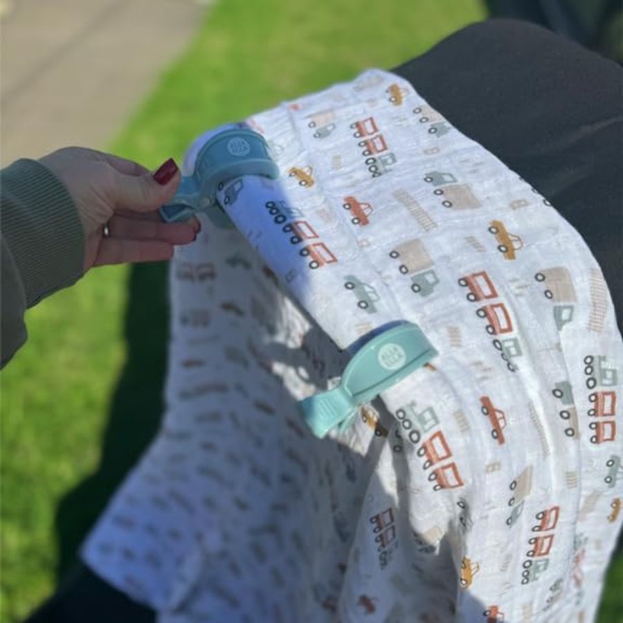 All4Ella - Pram Pegs Only - Steel Blue/Charcoal - 4 Pcs