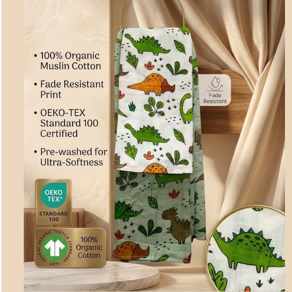 Kinder Valley - Rexy Muslin Swaddle & Burp Cloth Set