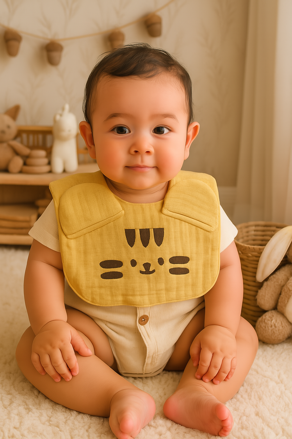 Paw Button Bib