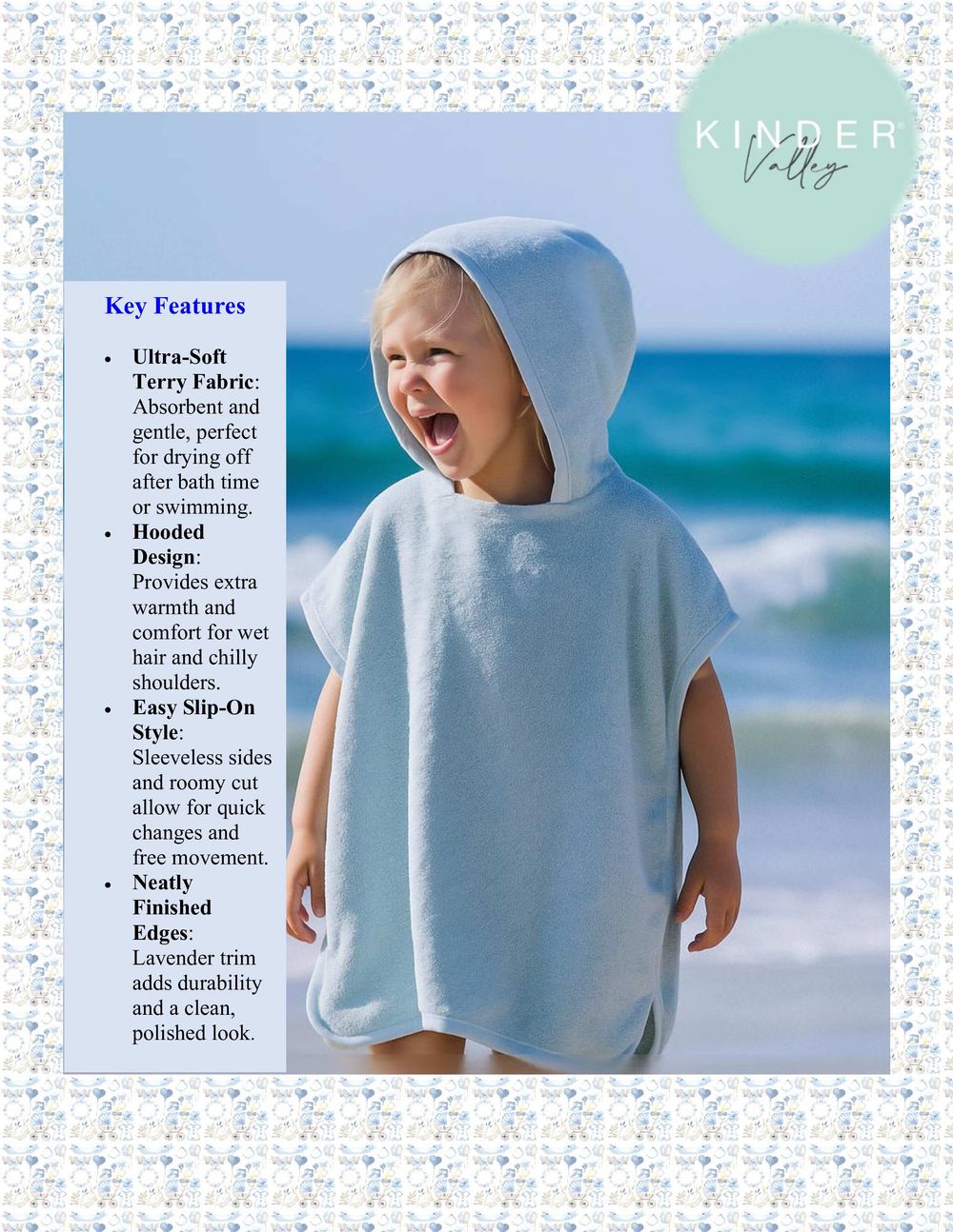 Kinder Valley Kids Terry Cotton Poncho