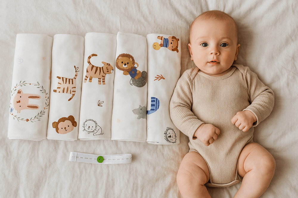 كيندر فالي - حفاضات قماش قطنية قابلة لإعادة الاستخدام - 5 قطع