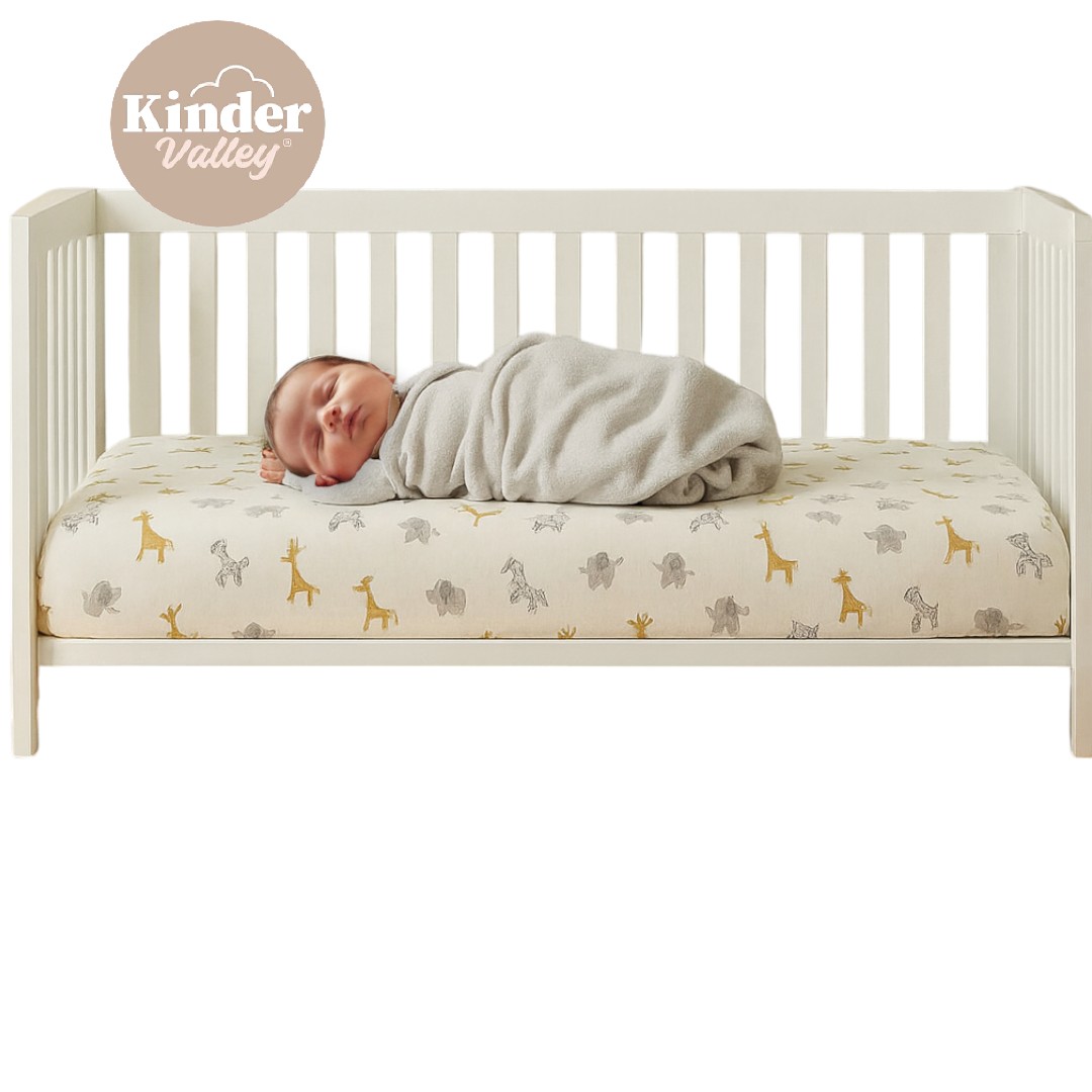ملاءة سرير أطفال من كيندر فالي - سفاري - بيج