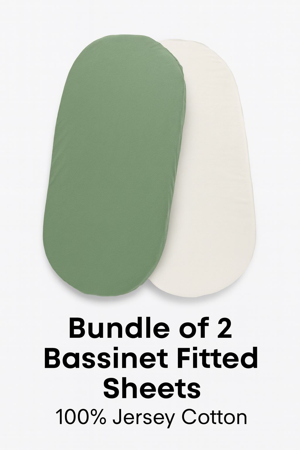 Kinder Valley - Cotton Jersey Bassinet Fitted Sheets Only - Multicolor - 2 Pcs