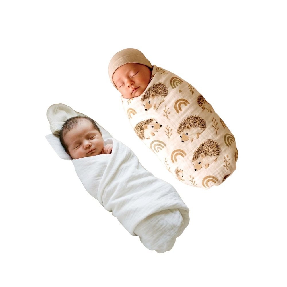 Kinder Valley - 2pc-Set - Cotton Bamboo Swaddle - Multicolor