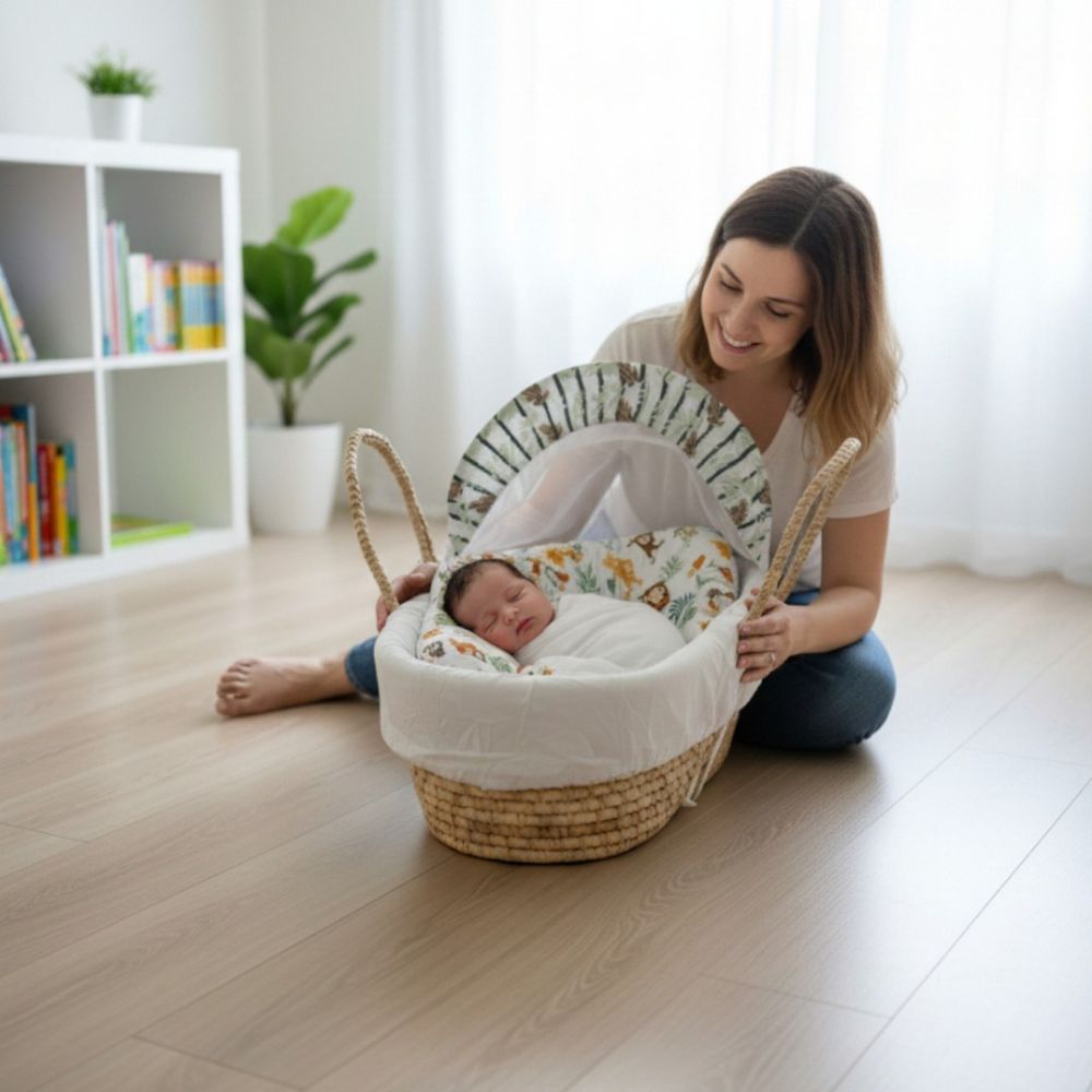 Kinder Valley - Little Cheeky Moses Basket - White