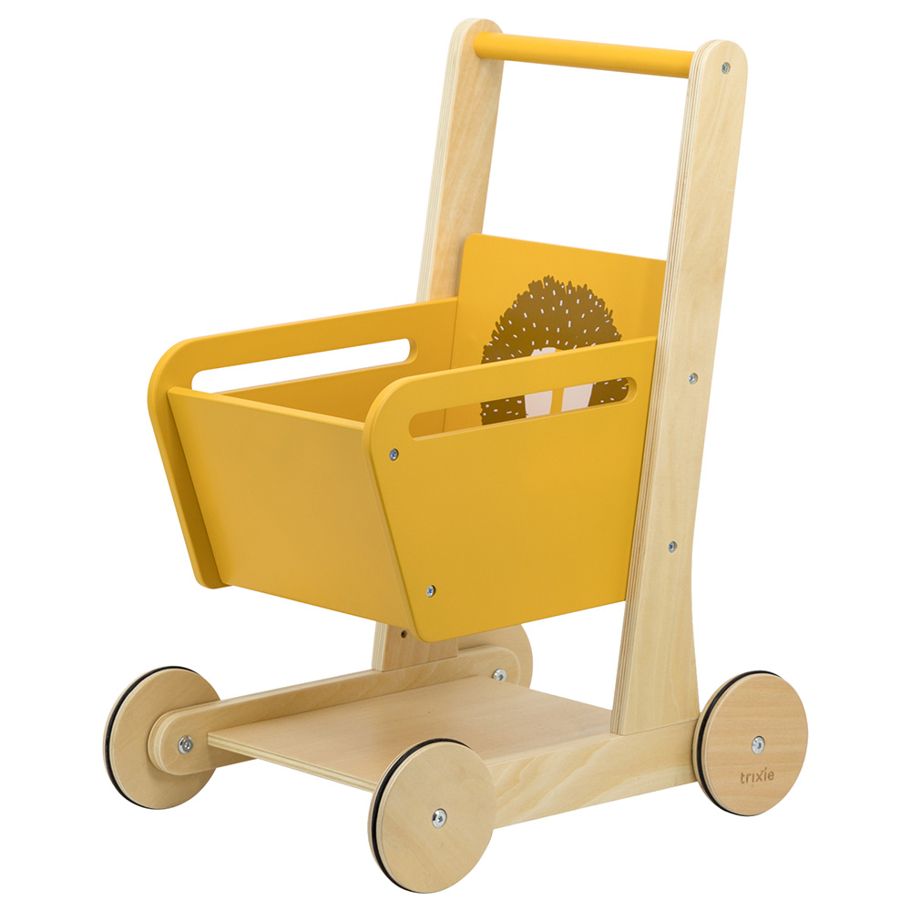 Trixie - Wooden Shopping Cart - Mr. Lion - Yellow