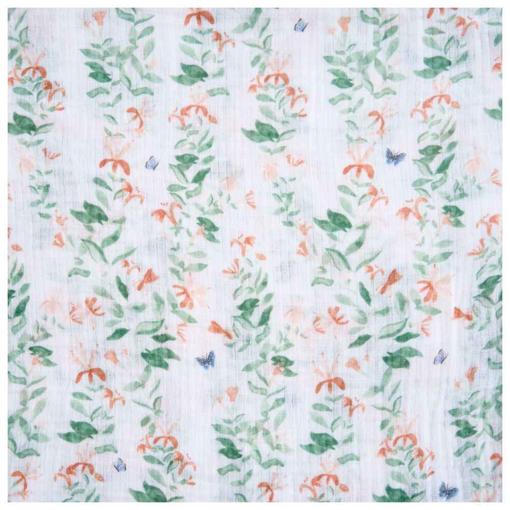 Aden + Anais - Essentials Cotton Muslin Swaddle Blanket - Butterfly Garden - Pack of 4