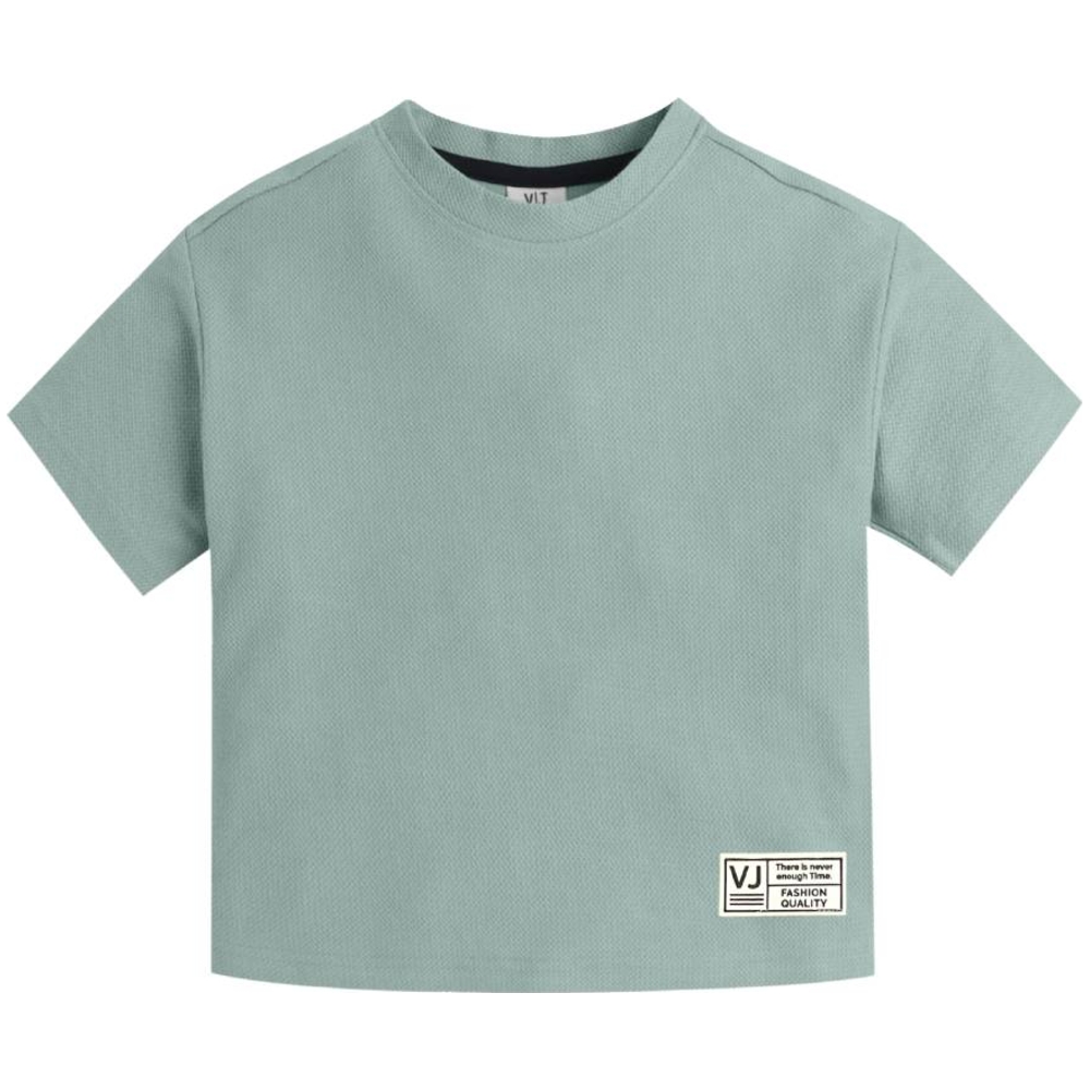Victor & Jane - Boys Green Motivational Cotton T-shirt