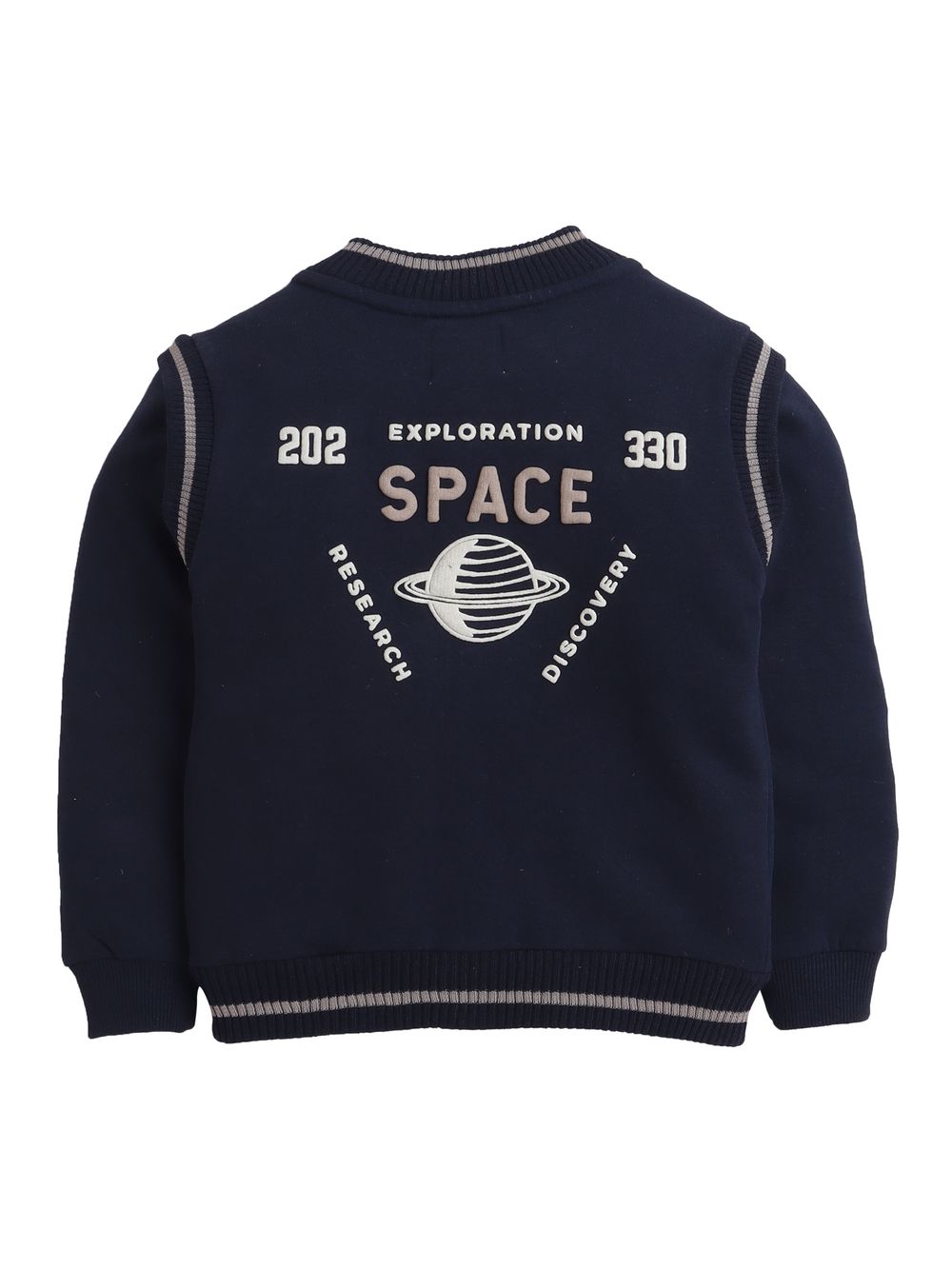 ديركجي - جاكيت صوف للأولاد - سبيس كلوب - كحلي