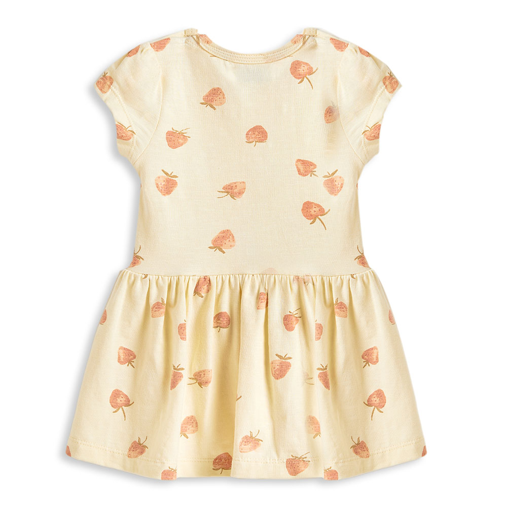 Dirkje - Girl's Printed Summer Dress - Beige