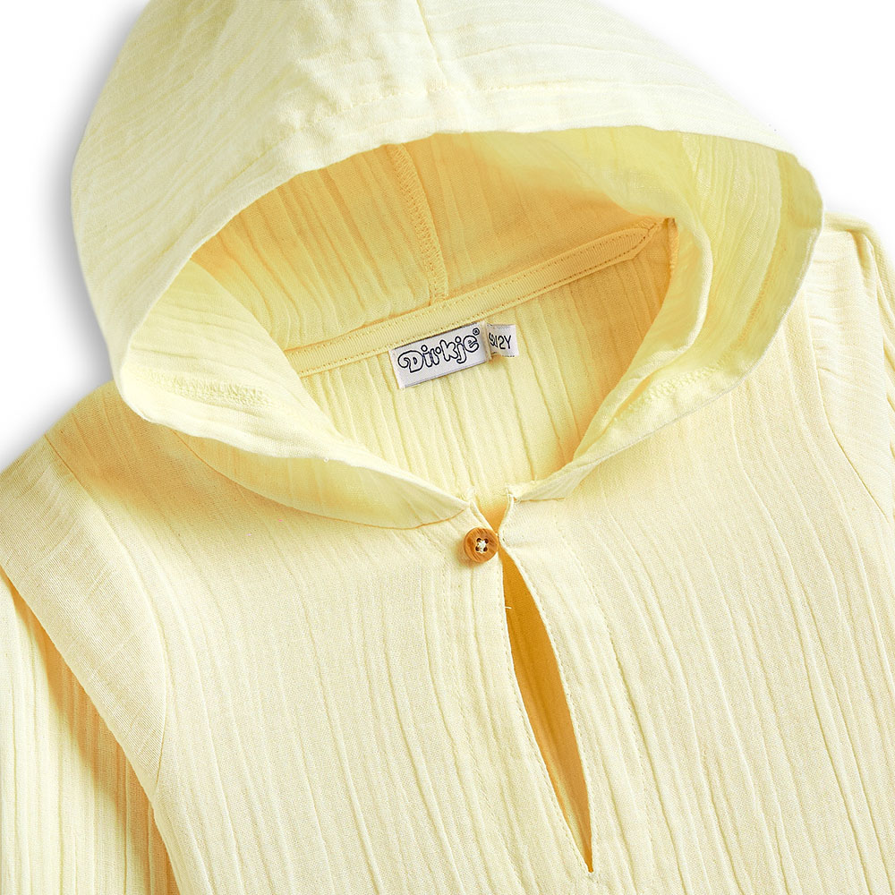 ديركجي - بلوزة بغطاء رأس وأكمام طويلة للأولاد - بيج