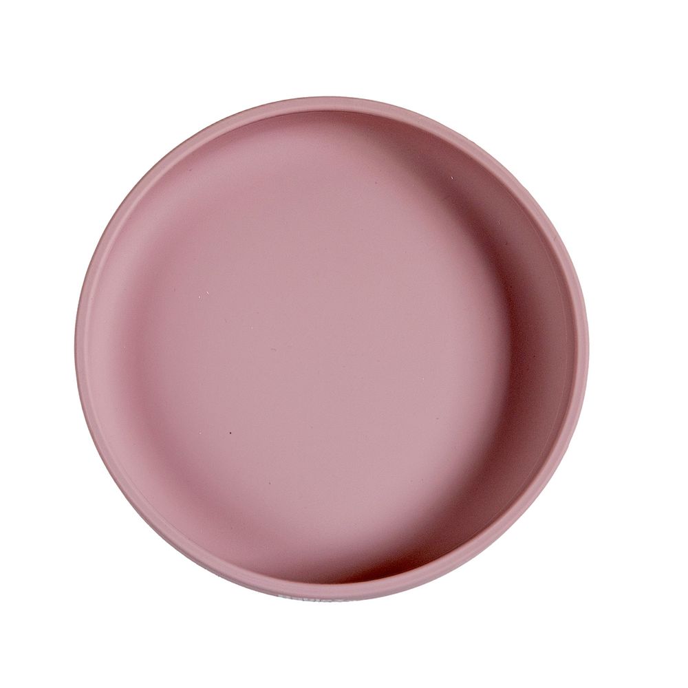 بيبيز بيسك - صحن سيليكون بقاعدة شفط للأطفال - وردي فاتح