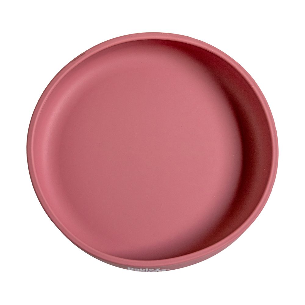 بيبيز بيسك - صحن سيليكون بقاعدة شفط للأطفال - وردي