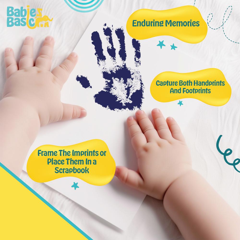 Babies Basic - Clean Fingerprint With Two Imprint Cards - 12.5cm - Royal Blue
