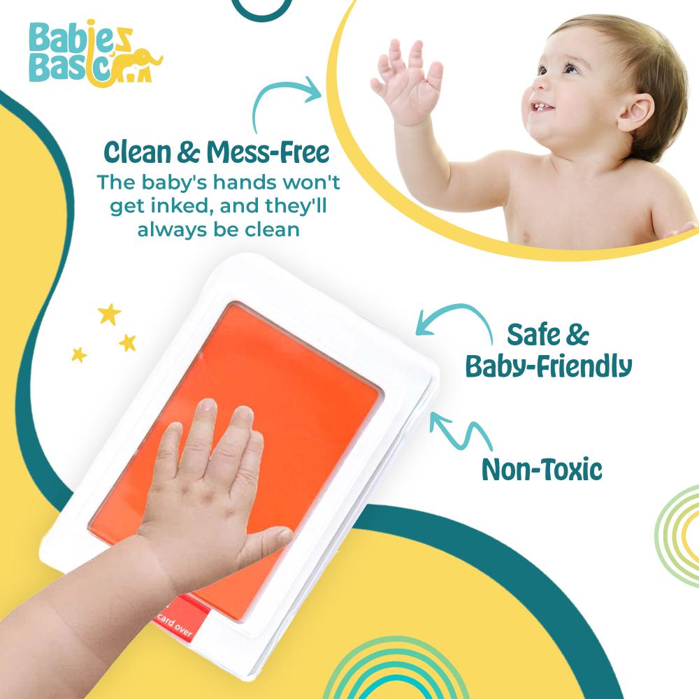 Babies Basic - Clean Fingerprint With Two Imprint Cards - 16cm - Orange
