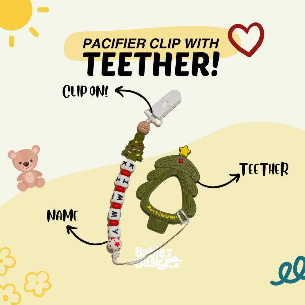 بيبيز بيسك - مشبك لهاية قابل للتخصيص - شجرة عيد الميلاد