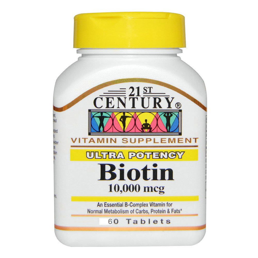 21 سنشري - أقراص بيوتين 10000 ميكروغرام - 60 قرص
