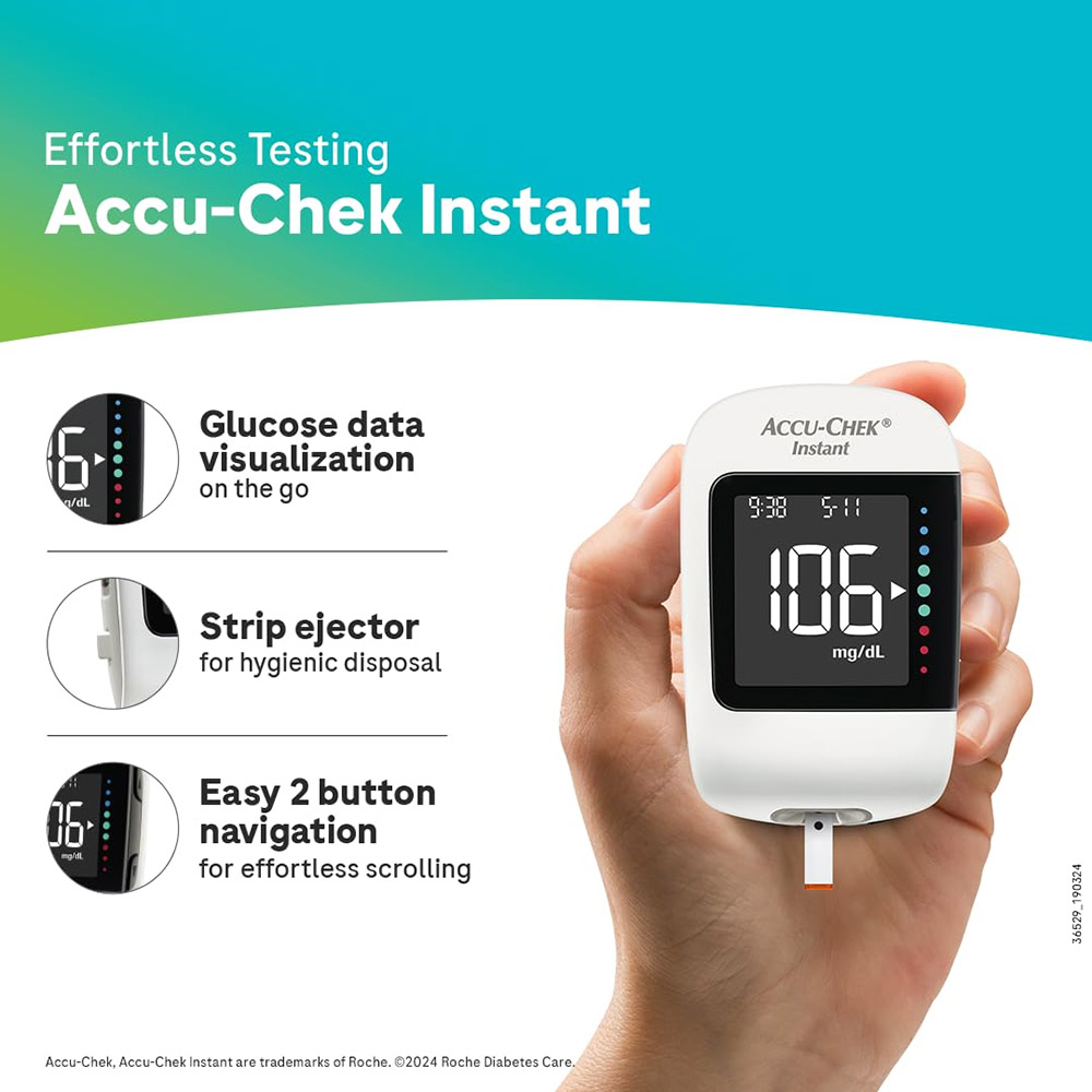 ACCU-CHEK - Instant Blood Glucose Monitor - White