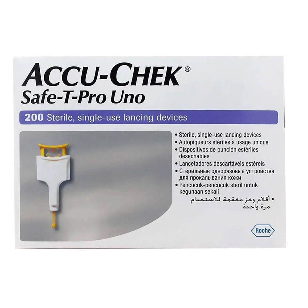 ACCU-CHEK - Safe-T-Pro Uno Lancing Devices - 200 Pcs