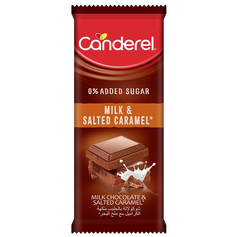 كاندريل - لوح شوكولاتة بالحليب والكراميل المملح - 100 غرام