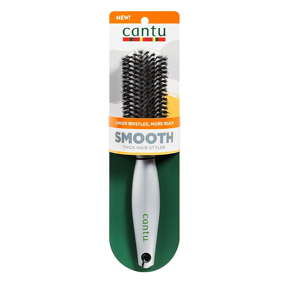 كانتو - فرشاة تصفيف الشعر الكثيف - أسود/فضي