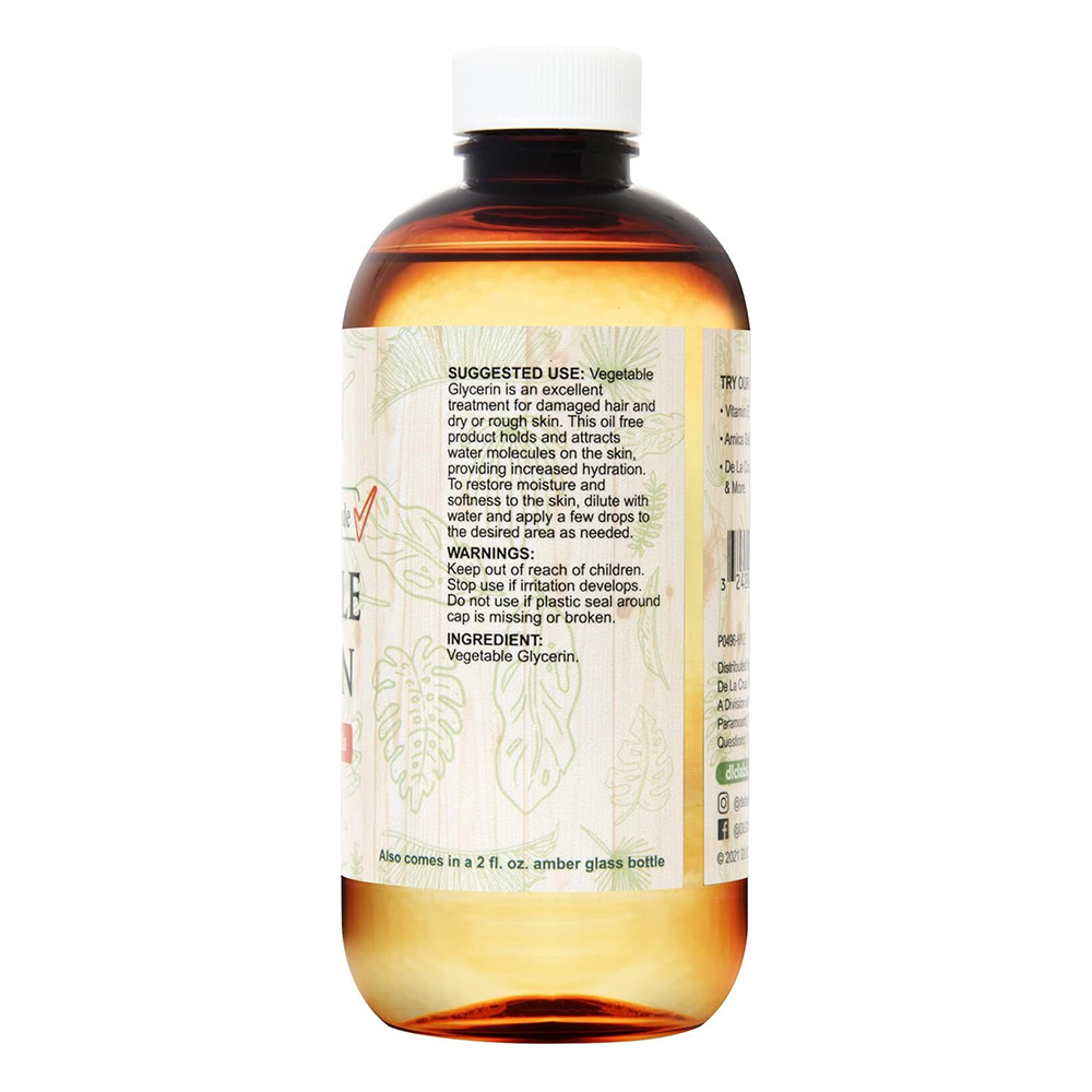 De La Cruz - Pure Vegetable Glycerin for Hair & Skin - 236 ml