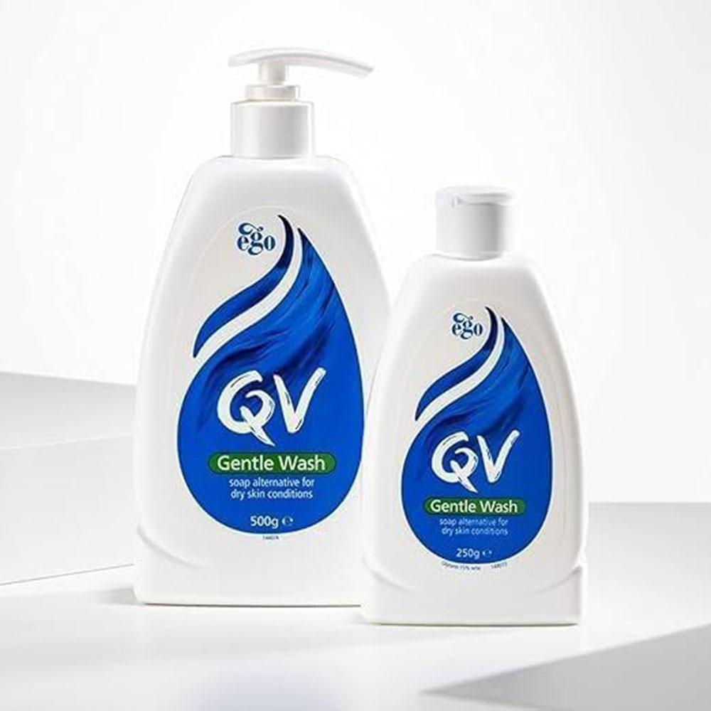 كيو في - غسول لطيف لإعادة الترطيب خالي من الصابون - 250 مل
