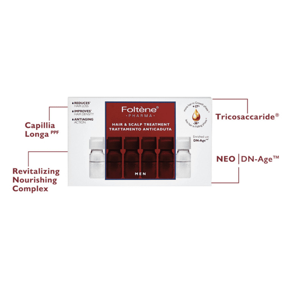 Foltene - Men's Hair Loss Treatment Ampoules - 24 Pcs