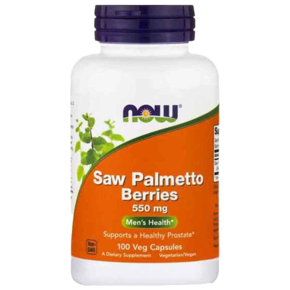 NOW - Saw Palmetto 550 mg Capsules - Berries - 100 Pcs