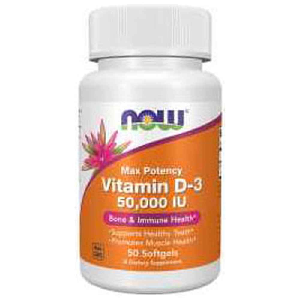 NOW - Vit D3 50,000 IU Softgels - 50 Pcs