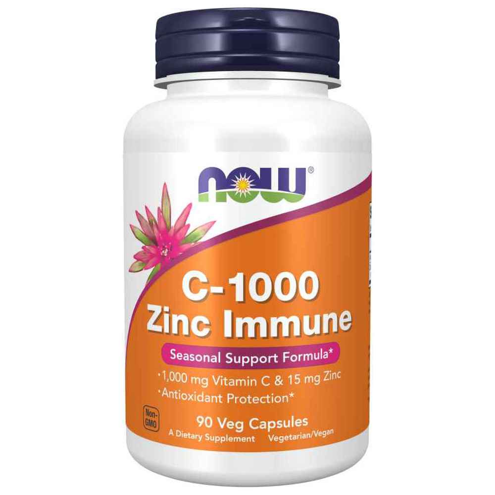 NOW - C 1000 Zinc Immune Capsules - 90 Pcs