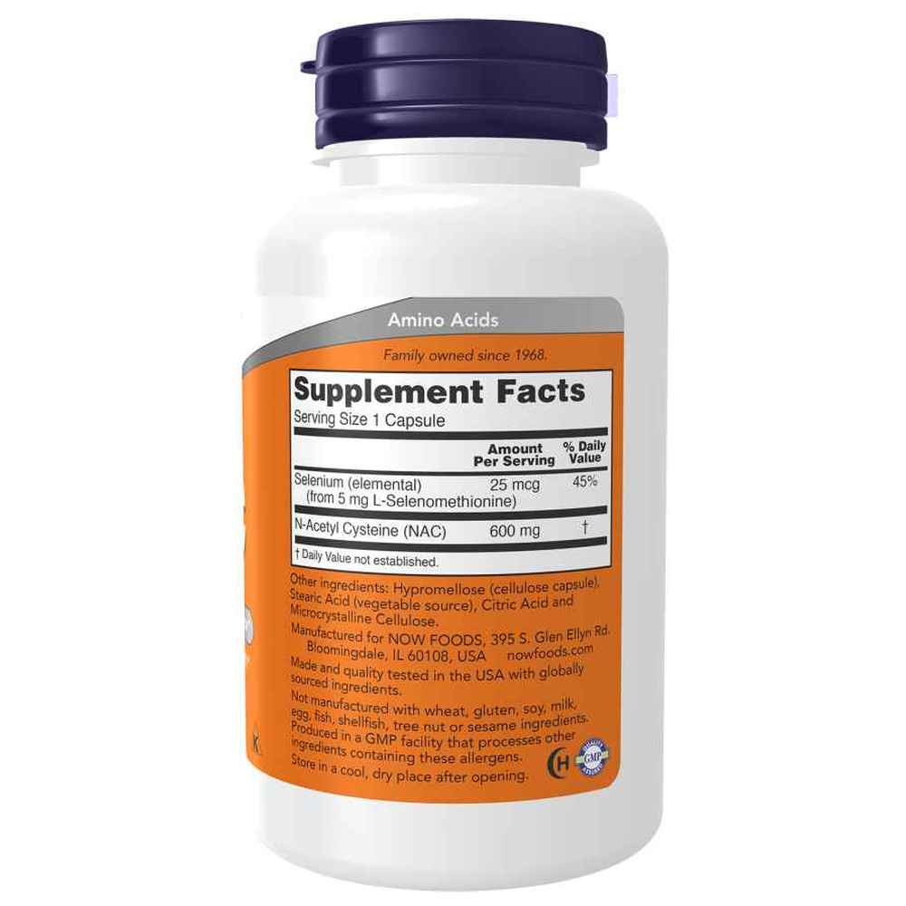 ناو - كبسولات إن-أسيتيل سيستين 600 مجم - 100 كبسولة