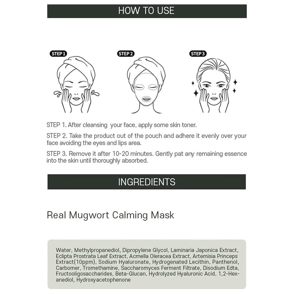 I'm Sorry For My Skin - Mugwort Soothing Sheet Mask