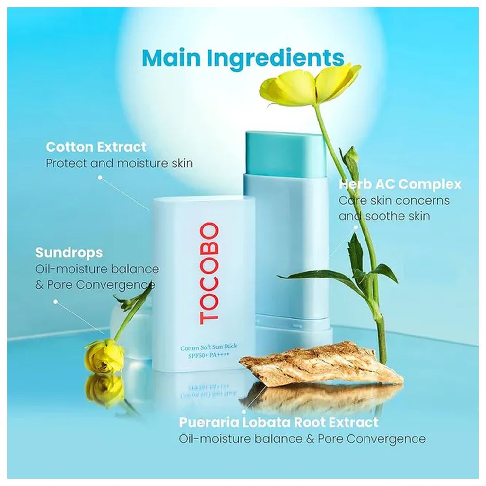 توكوبو - ستيك واقي شمس بنعومة القطن وعامل حماية من الشمس 50+ - 19غ