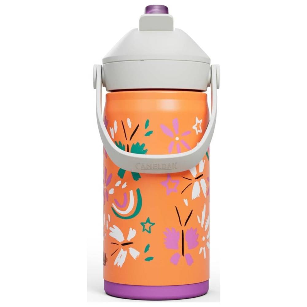 كاميل باك - زمزمية أطفال ثرايف ستانلس ستيل بمصاصة قابلة للقلب - فراشة قوس قزح - 350 مل