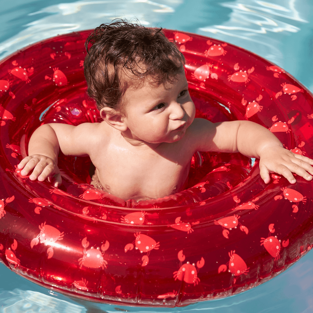 سويم اسنشيالز - عوامة أطفال بطبعة سلطعون - أحمر - 69 سم