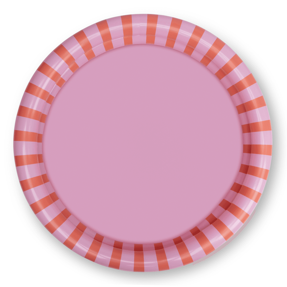 Swim Essentials - Striped Inflatable Children's Pool - Orange/Pink - 100 cm