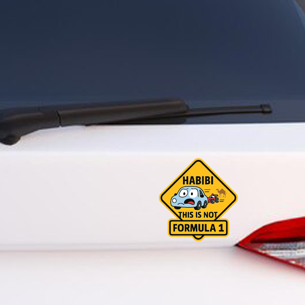 Twinkle Hands - Baby Car Safety Sticker - Habibi, This Is Not Formula 1
